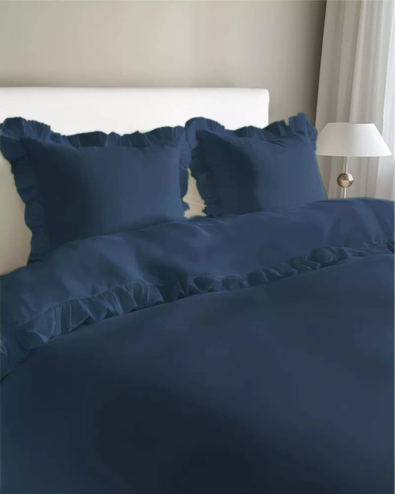 Pościel bawełniana Pure 23 jednobarwna Detexpol denim