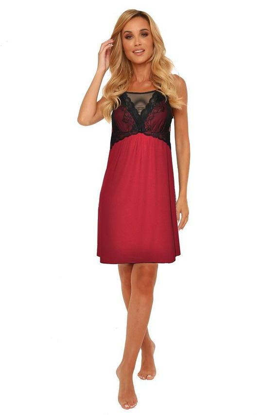 Koszula nocna na ramiączkach 485 Artemise Forex - bordowy