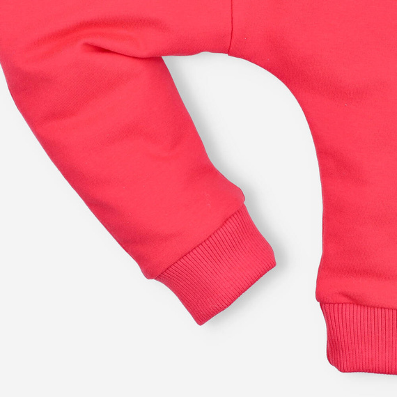 Spodnie dresowe z bawełny organicznej Kolorowy Las Nini malinowy