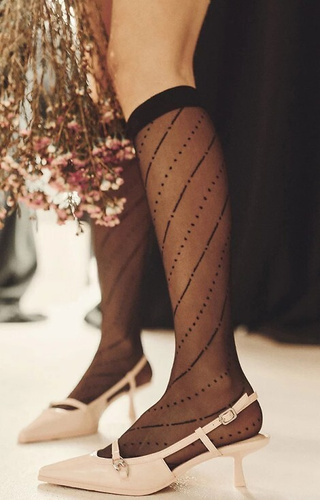 574 Mira Podkolanówki 20 den Gabriella czarny