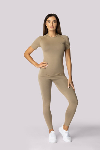 Koszulka termoaktywna damska krótki rękaw Alpha Spaio sand