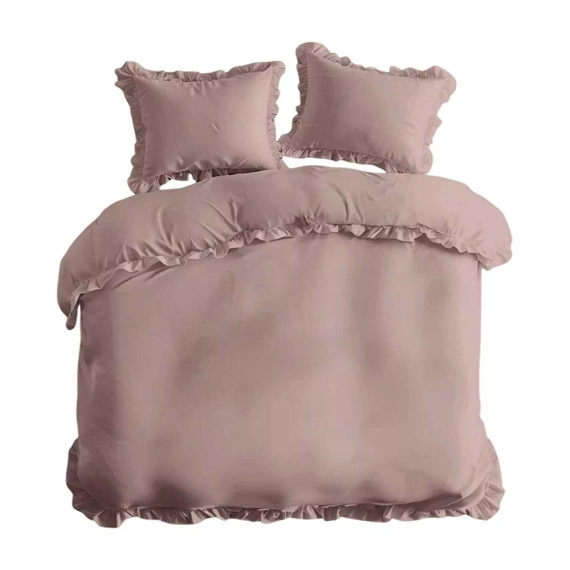 Pościel bawełniana Pure 23 jednobarwna Detexpol różowy