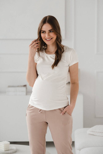 Bluzka ciążowa Belly Milk&Love kremowobiały