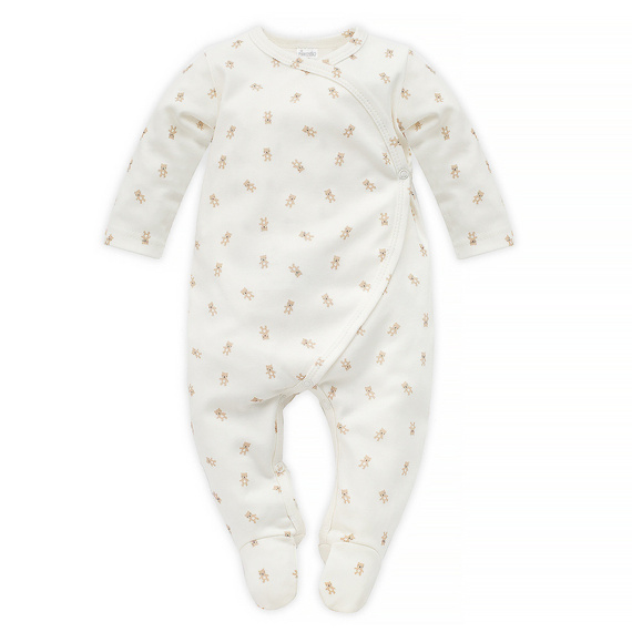 Pajac niemowlęcy wiązany Lovely Day Pinokio - beige ecru