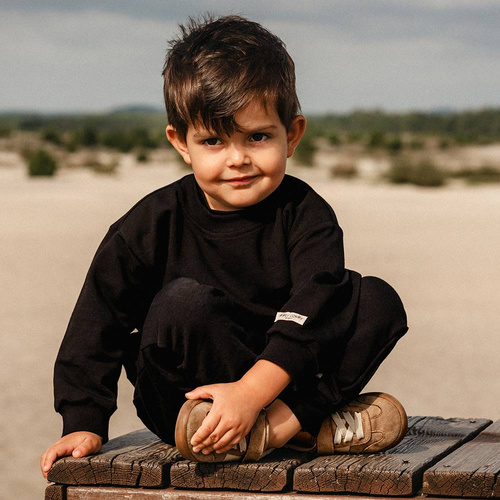 Eevi Simply Comfy czarna– stylowa bluza oversize dla dzieci z miękkiej bawełny