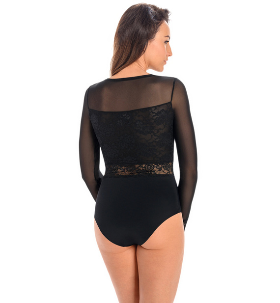 Body damskie z długim rękawem Melanie Teyli - czarny