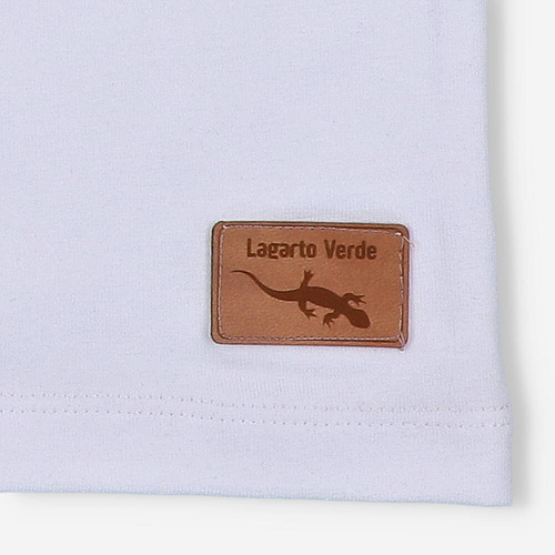 T-shirt dla chłopca KAR-2007/BIA Lagarto Verde biały 