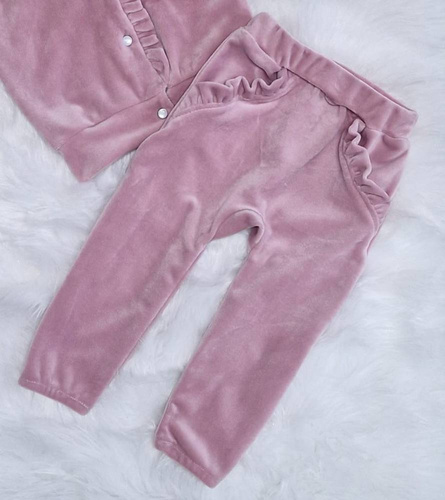 Spodnie niemowlęce Amelka Bambarillo wrzos