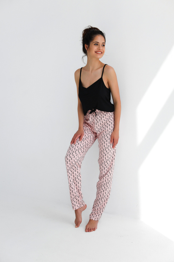 Piżama damska Paula Sensis - czarny