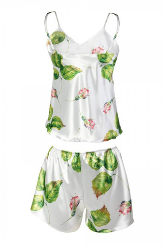 Komplet piżama damska Flowers  DKaren -DK-KK 7 biały