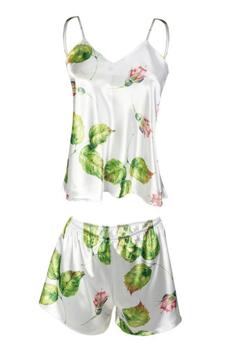 Komplet piżama damska Flowers  DKaren -DK-KK 7 biały