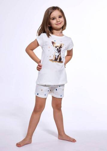 Piżama dziewczęca 787/108 788/108 Chihuahua Cornette ecru