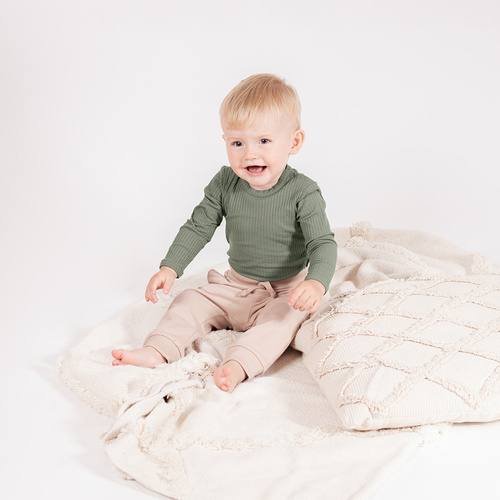 Body Nicol Yogi Bear 218097 – khaki, długi rękaw, bawełna