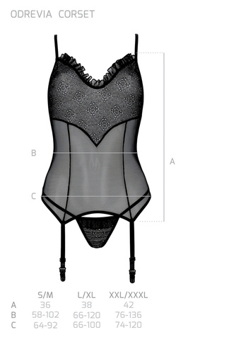 Corset damski Odrevia Corset Avanua czarny 