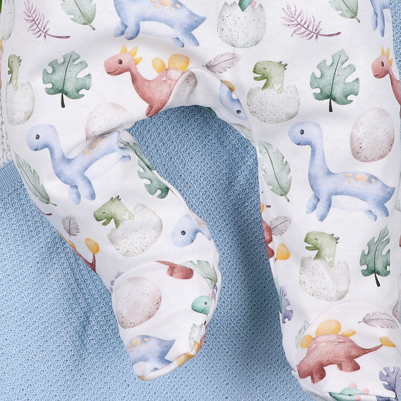 Półśpiochy bawełniane Dino Explorer Nini druk | Naturalne, bezpieczne, od pierwszych dni