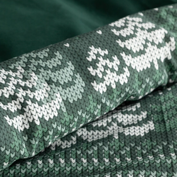 Eurofirany pościel świąteczna z bawełny ranforce Clover– miękka, trwała, dwustronna