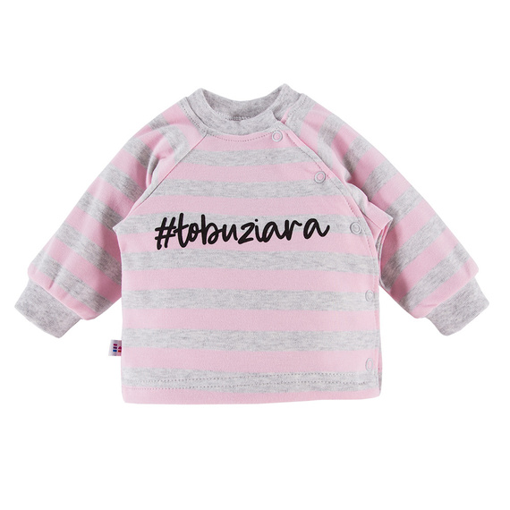 Bluzka niemowlęca 2-pak Ancymon Eevi- szary/różowy