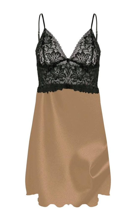 Halka satynowa Maddi DKaren - jasny brąz