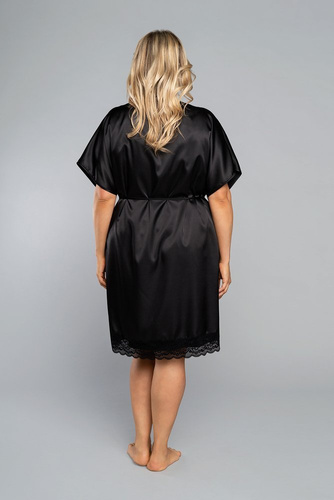 Szlafrok krótki rękaw Dotyk Italian Fashion - czarny