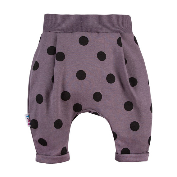 Spodnie w groszki Swan Ewa Klucze- druk grafit