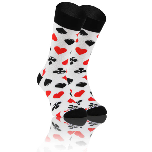 Talia Kart Skarpety długie finest cotton dwie różne Sesto Senso biały