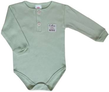 Body polo z długim rękawem "Natural" Makoma zielony