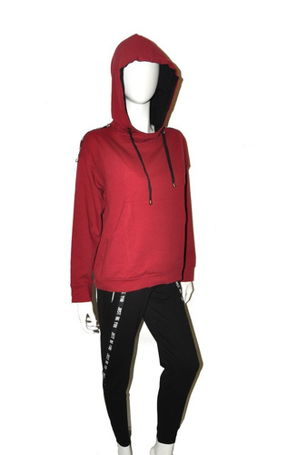 Komplet dresowy 496 Just Forex - bordowy