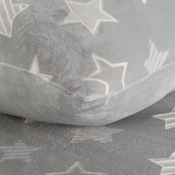 Pościel welurowa gwiazdki Flano 4 Eurofirany szary