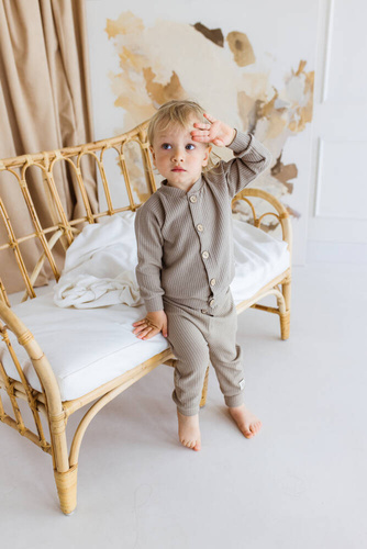 Bluza "Natural Waffel" Makoma stone 