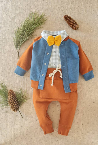 Bluza dresowa 2817 Jack Marija - brąz/turkus