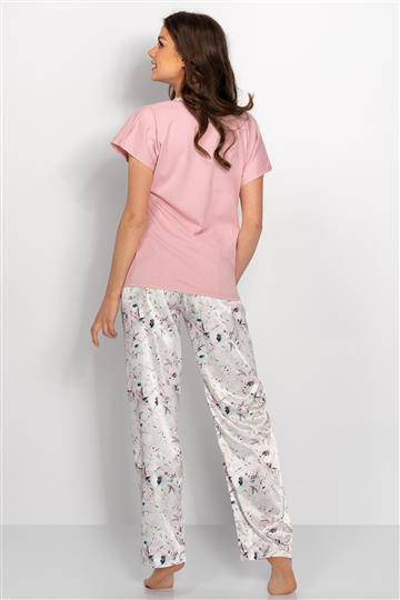 Piżama damska Spa Garden Momenti Per Me pink-grey