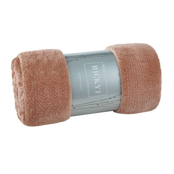 Narzuta z mikrofibry Ricky Eurofirany pudrowy róż