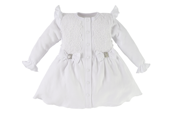 Sukienka z długim rękawem 074KK Princess Marija - biały