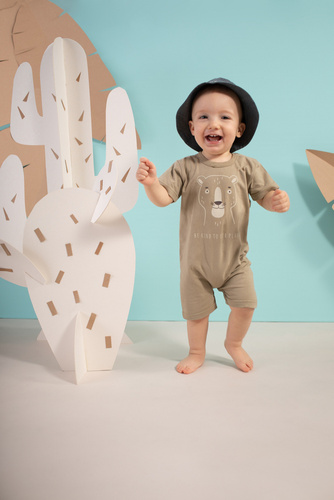 Rampers z krótkim rękawem Free Soul Pinokio - zielony