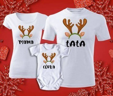 Zestaw koszulek świątecznych "MAMA TATA SYN" Moocha