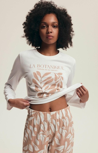 Bawełniana piżama damska Henderson Dextra 43689 – długi rękaw i spodnie