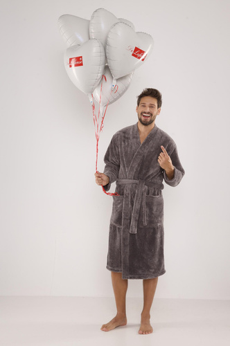 391 Hugo szlafrok męski De lafense - szary