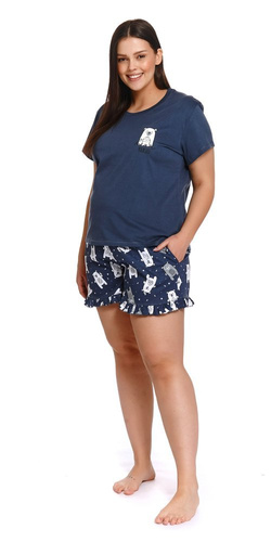PM.4219 Piżama Damska Doctor Nap - deep blue