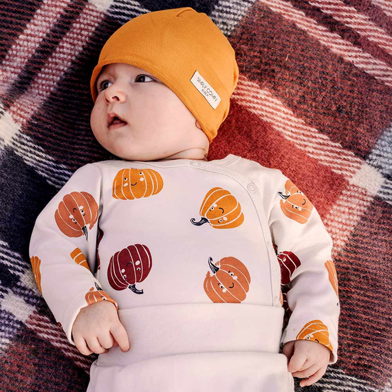 Eevi Body kopertowe Halloween – ecru, dynie, bawełna