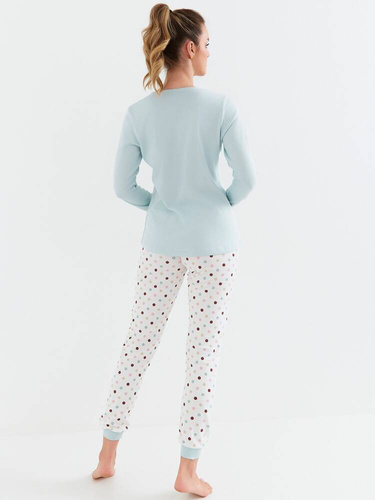 Piżama damska Interlock 433 Cana - miętowy