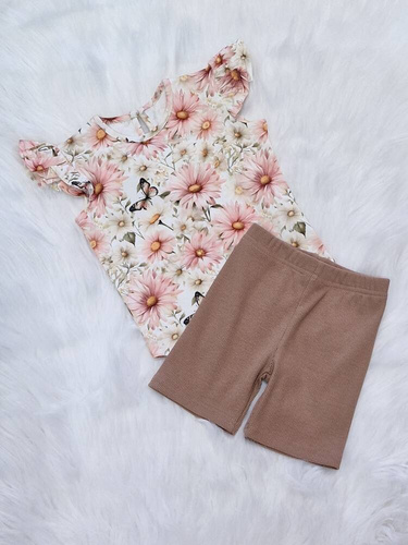 Kolarki prążek dziecięce Bambarillo brązowy 