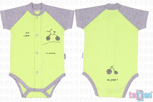 Body rozpinane krótki rękaw "BIKE" zielony Terjan