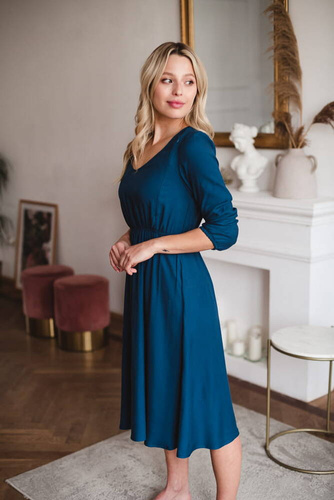 Sukienka ciążowa i do karmienia Lovely Dress Midi Milk&Love poseidon