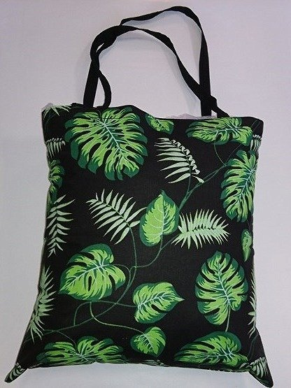 Torba bawełniana na zakupy Kwiatki wzór serwetki szary