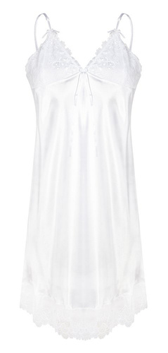 Karmen Halka satynowa koszulka damska DKaren - biała