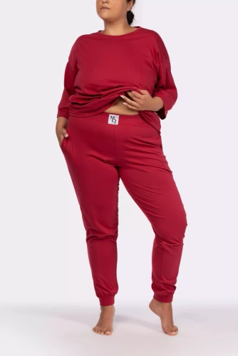 Piżama damska Homie shortsleeve Mona burgund 