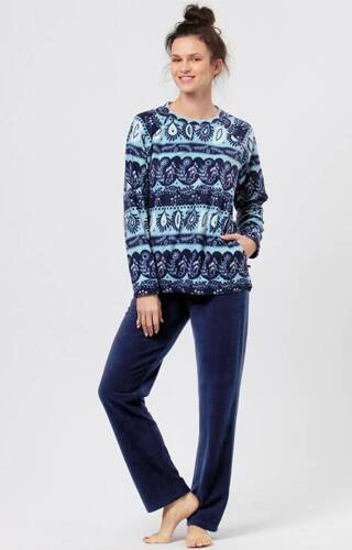 Piżama Damska LHS 894 B24 Key- niebieski