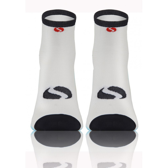 SKB01 Sport Socks Skarpety sportowe uniwersalne Sesto Senso biały-turkus