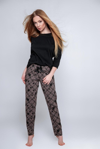 Sensis Piżama damska Reach For The Stars - czarny-brązowy