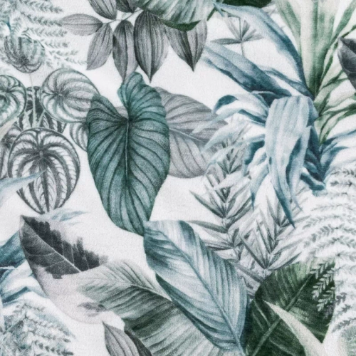 Koc narzuta liście Davos 2 Eurofirany zielony srebrny